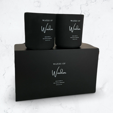 Load image into Gallery viewer, Luxury Black Two Candle Gift Set Box