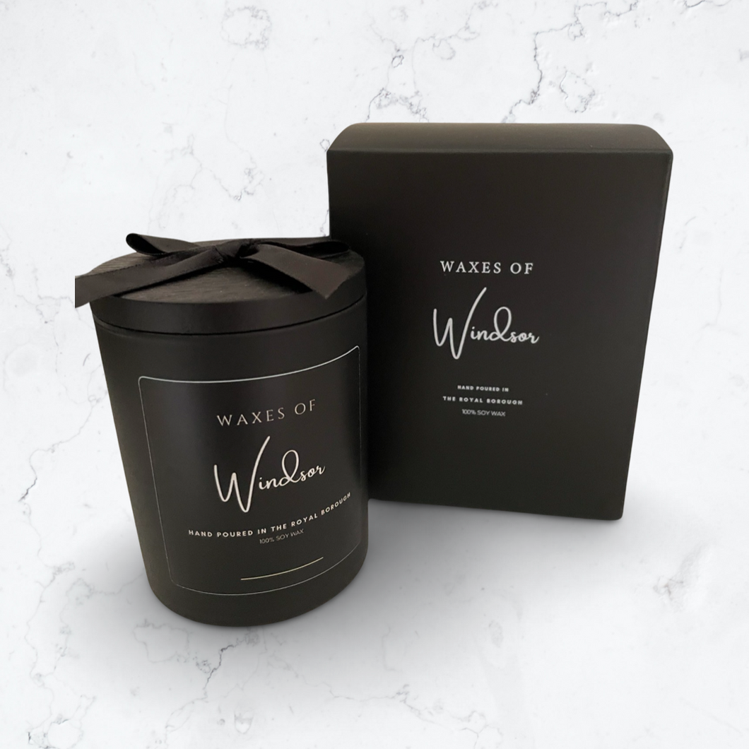 Waxes of Windsor 'Pitch Black' 20cl Fragranced Natural Soy Candle